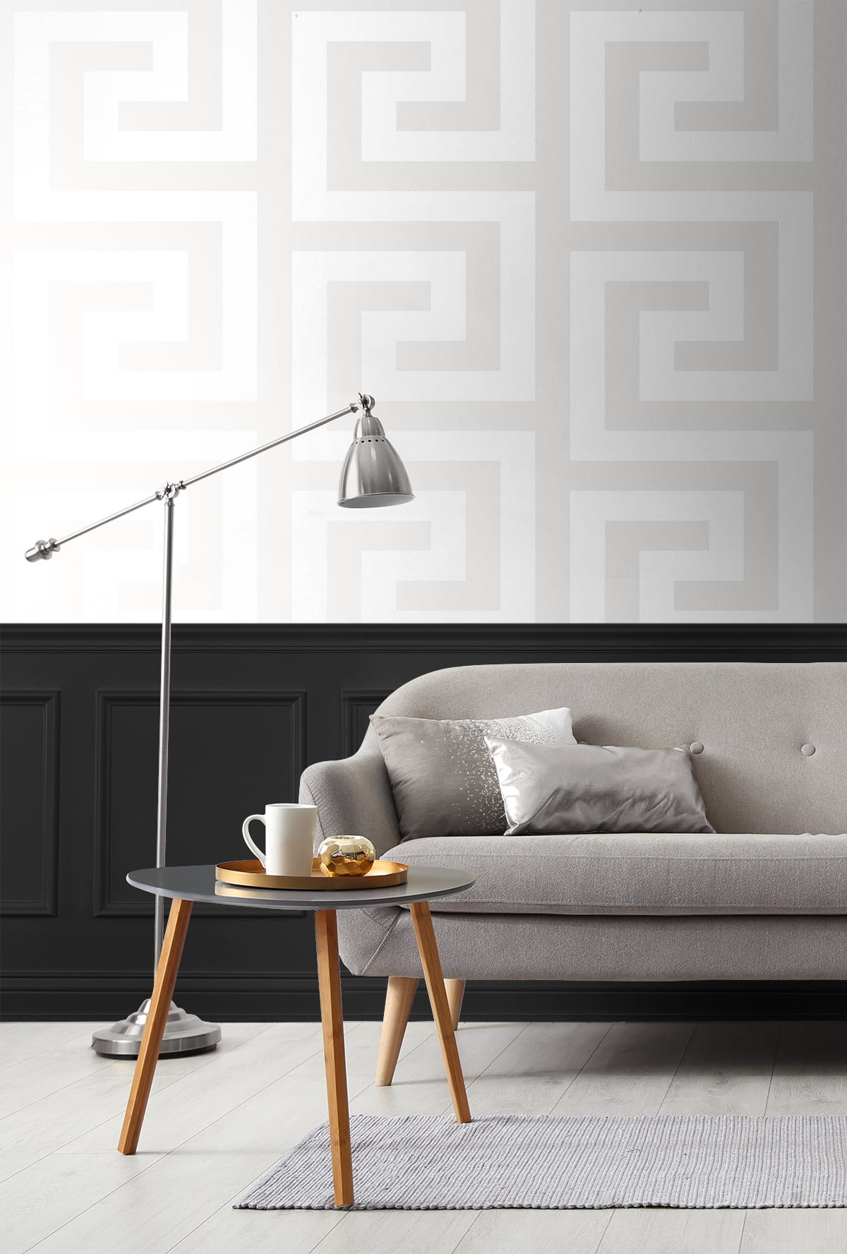 NextWall Pearl Geometric Maze Peel and Stick Wallpaper - 20.9 in. W x 18 ft. L Roll