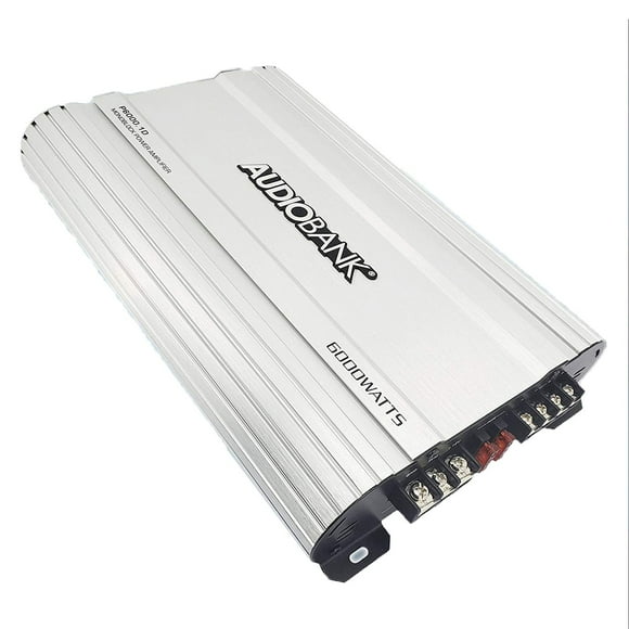 Audiobank P6001 Monoblock 6000 WATTS Amplificateur Audio Stéréo Voiture Classe D 1OHM avec Télécommande Allumage/extinction Circuit/dissipateur Thermique en Alliage d'Aluminium Robuste et Indicateur de Protection