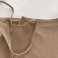 thumbnail image 4 of COMVALUE Tank Tops for Women Square Neck Spaghetti Strap Double Lined Y2K Going Out Camisole Top Khaki One Size, 4 of 9