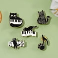 thumbnail image 3 of Juego de broches con forma de gato con forma de gato negro con forma de gato, aleación, 3 of 3
