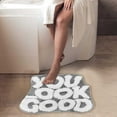 thumbnail image 5 of Lolynie Non Slip Contrast Bath Mat - Washable Absorbent For Bathroom Hallway Bedroom, Letter Patterns, 5 of 6