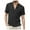 Black, variant on Yiaimeir Designer Summer Men's Casual Shirts Cotton Linen Solid Color Short Sleeve Shirts Tops,Size M-3XL