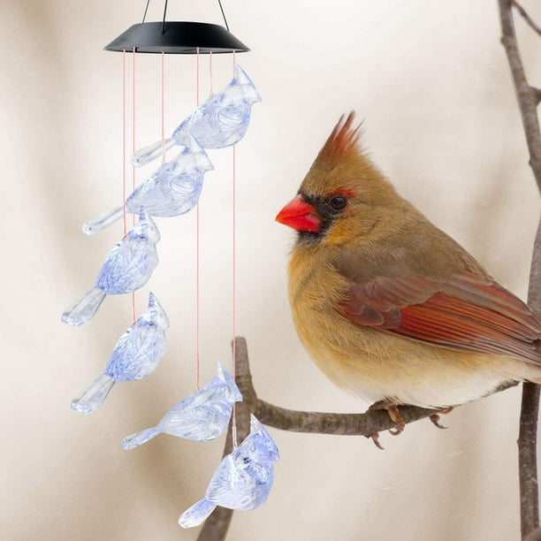 Cardinal Bird String Light Wind Chimes Birthday Gifts for mom