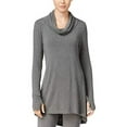 thumbnail image 2 of Cuddl Duds Women's Softwear Stretch Cowl-Neck Tunic, Charcoal, Medium, 2 of 3