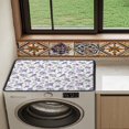 thumbnail image 4 of ZIATUBLES Flower Washer Dryer Top Cover Mat Water Resistant Top Protector Pad for Washing Machine Multipurpose Home Laundry Room Kitchen Decor Accessories, 24 x 19.7 Inch, 4 of 7