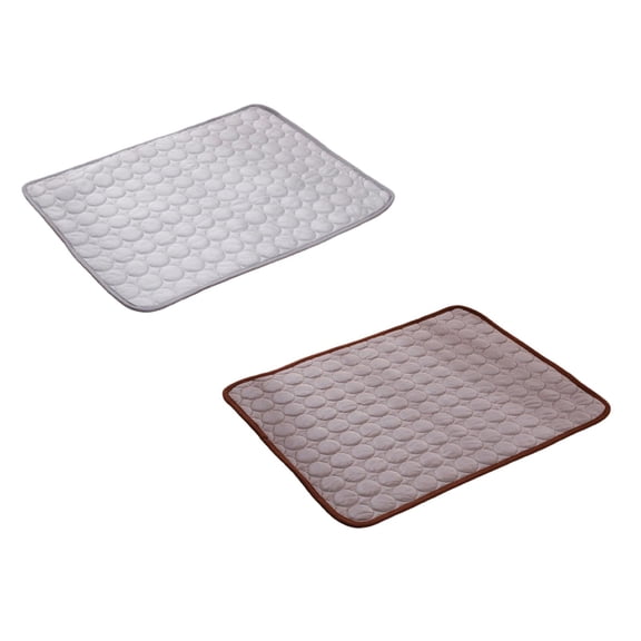 2 Pcs Pet Cooling Mat, Summer Ice Pad, Breathable Portable Cooling Cushion for Dogs and Cats, Washable Bed with Non- Base for Indoor Outdoor, Crate, Sofa, Travel, 19"x15"
