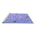 thumbnail image 2 of Ahgly Company Machine Washable Indoor Square Abstract Blue Contemporary Area Rugs, 5' Square, 2 of 4