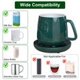 thumbnail image 2 of Moclever Electric Cup Warmer 4.52in Coffee Warmer 8Hours Auto off 2 Temperature Levels for Office Home, Black, 2 of 13