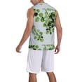thumbnail image 2 of Sikiie Watercolor Green Leaves Basketball Jersey Reversible Men's Mesh Athletic Sports Shirts Training Practice S-4XLX-Large, 2 of 6