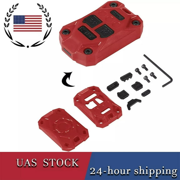 For JK Accessories Car Key Fob Case Cover for Jeep Wrangler JK Red 07-18