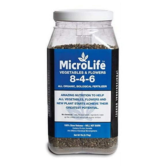 Microlife Fertilizer Vegetables and Flowers Granular Organic Fertilizer, 7 lbs