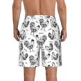 thumbnail image 3 of Naloa Retro Rooster Men's Beach Shorts, Surfing shorts, Swim trunks, Quick Dry Swim Trunks for Surfing Beach Fun - Small, 3 of 9