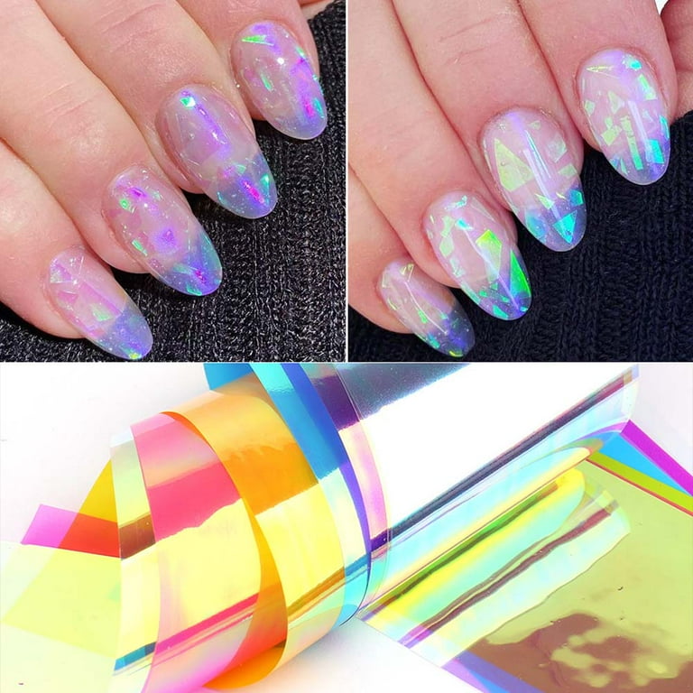 Colorful Red Transparent Glass Paper With Iridescent Color, Transparent Film,  Holographic Laser Paper, Diy Glass Film, Aurora Droplets, Phone Case, Nail  Art, Decorative Stickers, Film