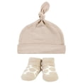 thumbnail image 4 of Hudson Baby Unisex Cap and Socks Set, Modern Giraffe, 0-9 Months, 4 of 5