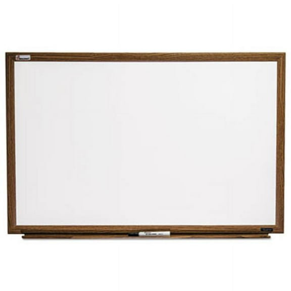 48 x 36 in. Skilcraft Quartet Melamine Dry Erase White Board  Light Brown