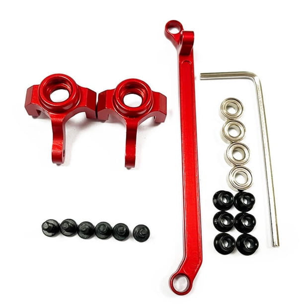 Vogacara RCGOFFLOW varilla de enlace de dirección pieza de coche RC varilla de amarre de vínculo de dirección más fuerte para 1/16 XMYKC01CM Kits de construcción modelo Rojo