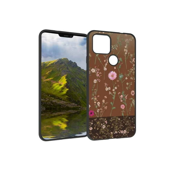 Floral-243 Phone Case, Degined for Google Pixel 4A 5G Case Men Women, Flexible Silicone Shockproof Case for Google Pixel 4A 5G