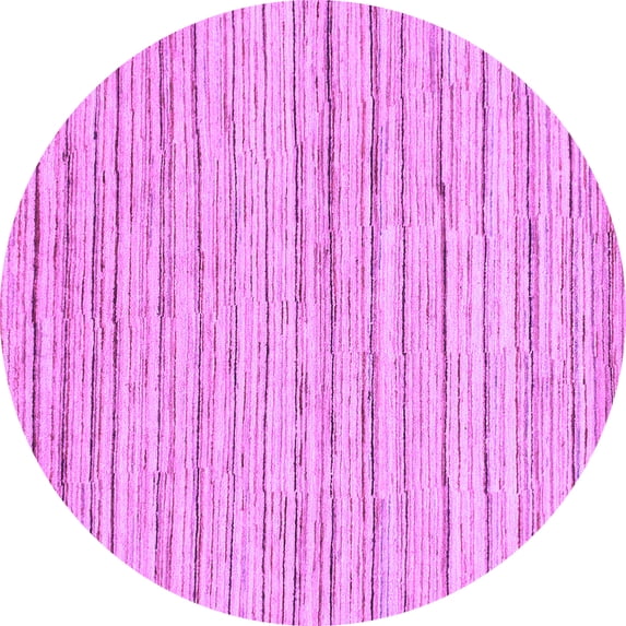 Ahgly Company Indoor Round Abstract Purple Modern Area Rugs, 7' Round