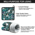 thumbnail image 7 of Boston Terrier with Bones and Paws Kitchen Oven Mitt and Pot Holder Sets 4 Pcs for Baking, Cooking and Grilling, Heat Resistant Up To 392 °F, 7 of 7