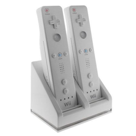 Importer520 (TM) Wii Dual Charging Station w/ 2 Rechargeable Batteries & LED lights for Wii Remote
