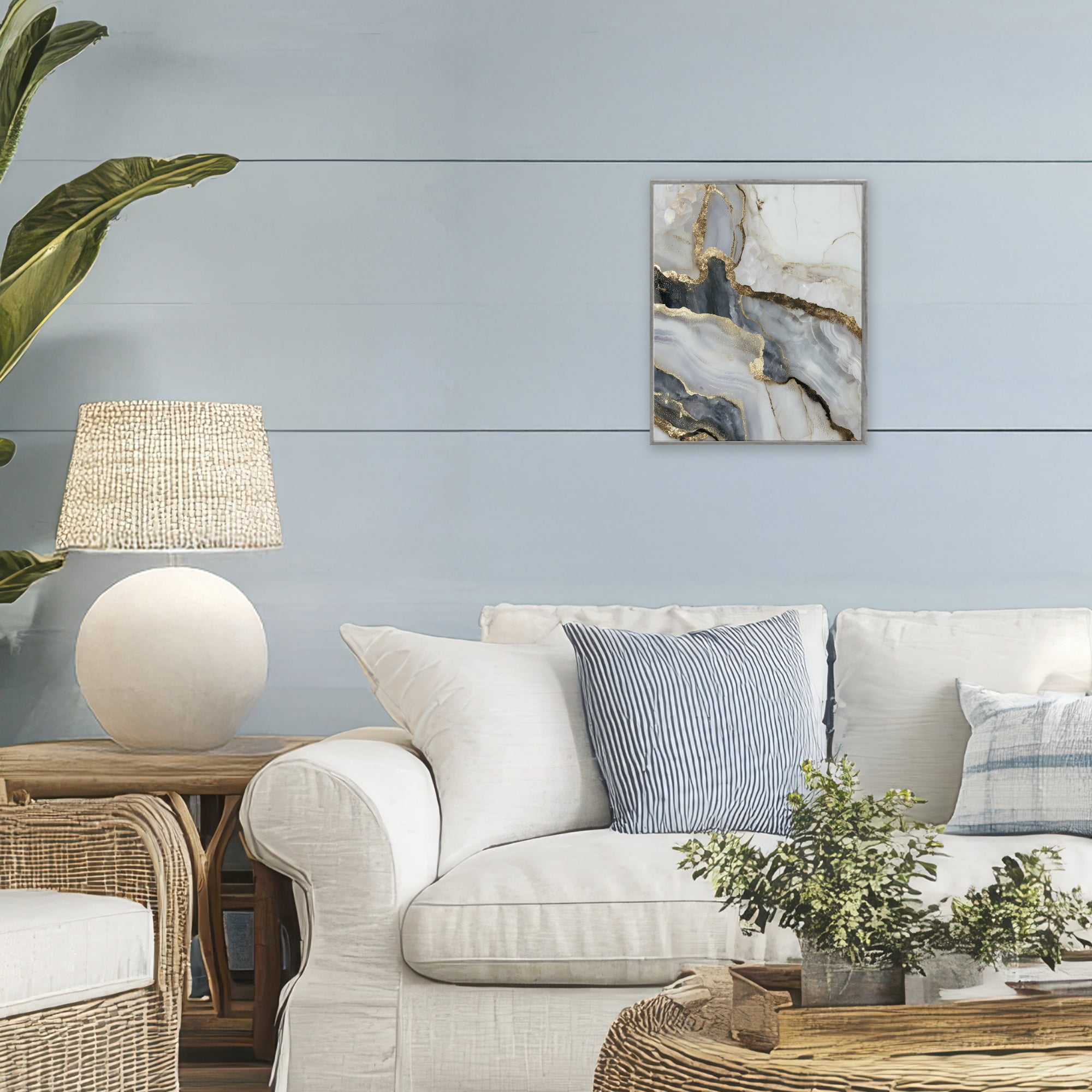 Stupell Industries Elegant Touch of Gold Gray Framed Giclee Art, design by Svetlana Aleynikova