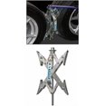 thumbnail image 3 of BAL RV Wheel Chock 28012 X-Chock; For Use With Tandem Tires; Scissors Type; Silver; Opens 1-3/8 Inch To 10 Inch; Lockable; Rust Inhibitive Coated; With Ratchet Wrench; Set Of 2, 3 of 3