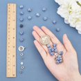 thumbnail image 3 of 1 Bag DIY 108 Mala Beads Bracelet Charm Meditation Necklace Natural Blue Spot Jasper Bead Gemstones Spacer Round Loose Beads 8mm with Elastic Thread for Jewelry Making Colorful, 3 of 8