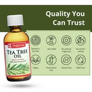 De La Cruz Tea Tree Oil - 100% Pure Tea Tree Essential Oil - Steam Distilled Tea Tree Oil for Aromatherapy - 2 FL OZ (59 mL)