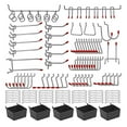 thumbnail image 1 of Abody 114Pcs Metal Pegboard Hooks Organizer Assortment Kit Peg Locks Hanging Applications, 1 of 5