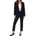 thumbnail image 2 of INSPIRE CHIC Women's Professional Blazer One Button Classic Work Business Suit Jacket Black 2XL, 2 of 5