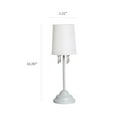 thumbnail image 3 of Mod Lighting and Decor Solid Table Lamp with Beaded Tapered Shade - White - 7.5", 3 of 4