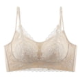 thumbnail image 2 of Xdegoge Lace Bras for Women Elegant No Underwire Seamless Spaghetti Straps Full Coverage Bralette Scalloped Lounge Fashion Smooth Everyday Bra, 2 of 6