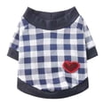thumbnail image 2 of Camisetas para perros pequeños Camiseta básica de verano Ropa a rayas para cachorros Sudadera con corazón Camiseta de manga corta de algodón suave Ropa para mascotas Niña Niño Ropa de abrigo, 2 of 7