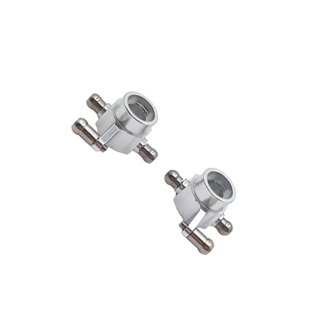 ZheElen 2pack/lot Aluminium Alloy Upgrade Rear Steering Hub Carrier For 1/28 Wltoys K969 Metal Upgrade Rear Steering Cup For RC silver