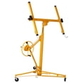 thumbnail image 4 of Drywall Lift 11FT Heavy Duty Drywall Panel Hoist Professional Jack Lifter Sturdy Rolling Lockable Caster Wheels Lifter Construction Tool Sheetrock Lift, 150LB Capacity, Yellow, 4 of 9
