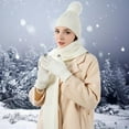 thumbnail image 6 of Womens Winter Hat Scarf Glove Set Lined Knit Warm Cozy Winter Accessories 3 PC Bundle, 6 of 6