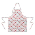 thumbnail image 2 of Pioneer Flower Floral Print Pattern Apron for Women and Men, Cotton Linen Waterproof with Pockets, Adjustable, 33x27 Inch for Kitchen, Gardening, BBQ, Salon, 2 of 6