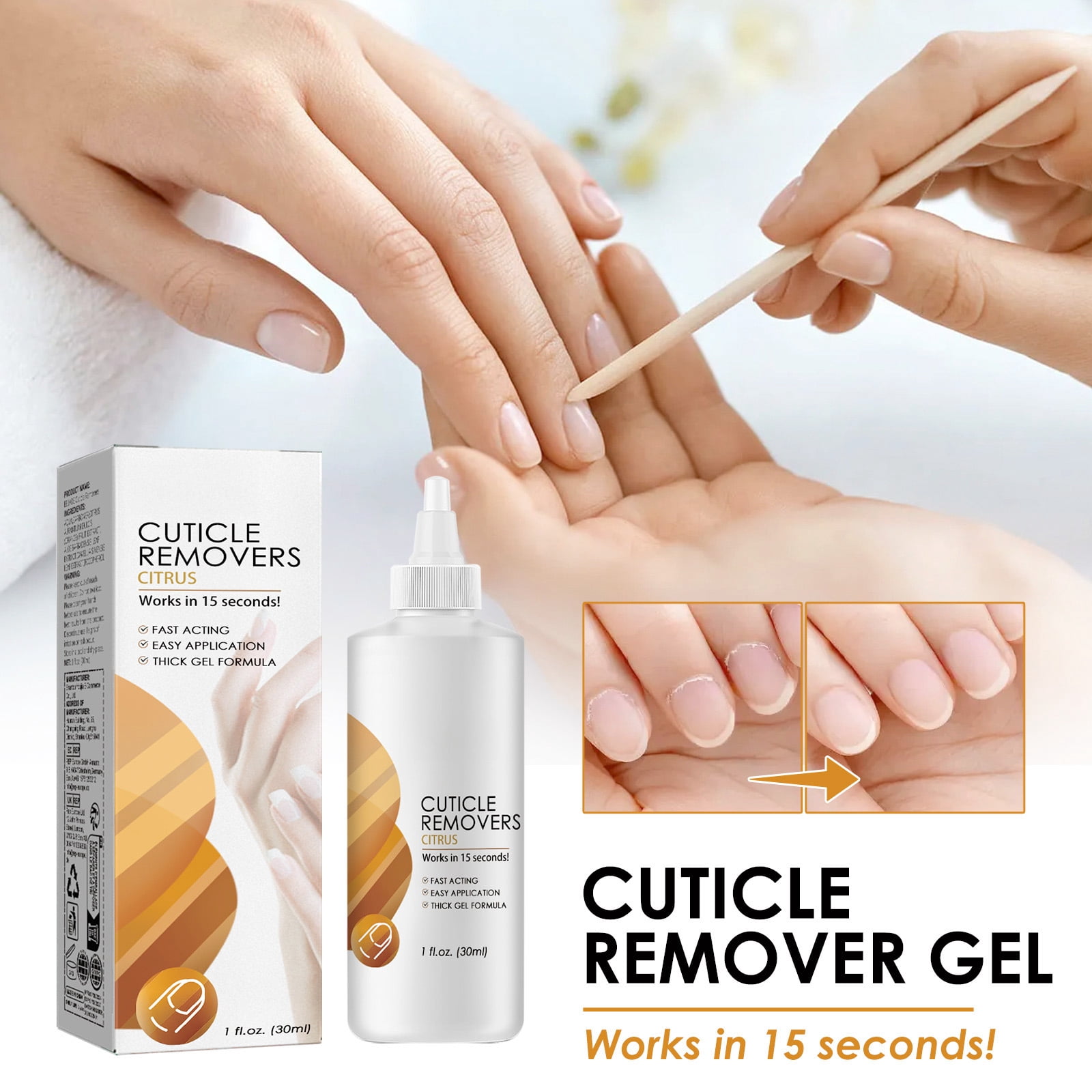 Alvantor Instant Moisturizing Cuticle Remover Gel for Dead Skin Softening, 1 fl. oz.