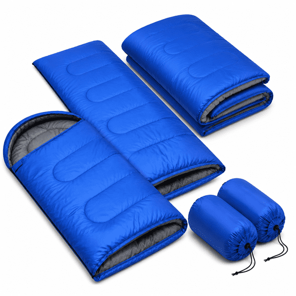 2 Pack Camping Sleeping Bags for Adults, 210×73cm Lightweight Portable Sleeping Bag Set Outdoor Sleeping Bags for Couples Family Camping Hiking Travel