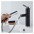 thumbnail image 2 of Pull Out Bathroom Faucets Basin Mixer Sink Faucet Water Tap Hot Cold Crane Brass, 2 of 12