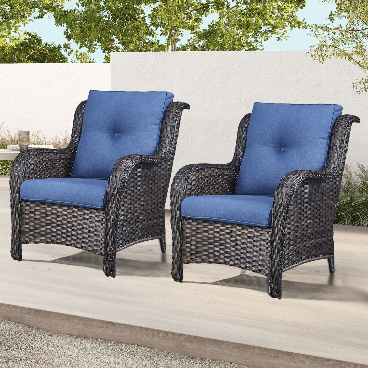 Compamia Ares Outdoor Dining Chair Dark Gray, Set of