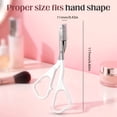 thumbnail image 6 of EXLEAF Eyebrow Trimmer Scissor with Comb, 2026 New Eyebrow Scissors for Women, Stainless Steel Precision Eyebrow Cutter Hair Removal Makeup Tool for Women and Men.(Yellow), 6 of 12
