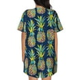 thumbnail image 3 of Picia Colorful Pineapples Pajamas Sets for Women Soft Short-Sleeved Pjs with Lounge Shorts Two Piece Sleepwear-Medium, 3 of 9