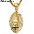 thumbnail image 1 of [Joyería Z H] Colgante De Fútbol Americano De 18 Quilates De Oro Rugby Acero Inoxidable Para Hombres Hip Hop Fiesta De Titanio Accesorios De, 1 of 3