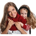 thumbnail image 4 of BlinkLLX 2 Pieces Foldable Ear Warmers Adjustable Knitted Earmuffs with Fuzzy Fleece Lining Unisex Furry Winter Earmuffs, 4 of 14