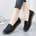 thumbnail image 4 of Women's Casual Slip-On Shoes Lightweight Non-Slip Moccasin Style Summer Footwear Breathable Comfortable Loafers for Daily Wear Black,38, 4 of 9