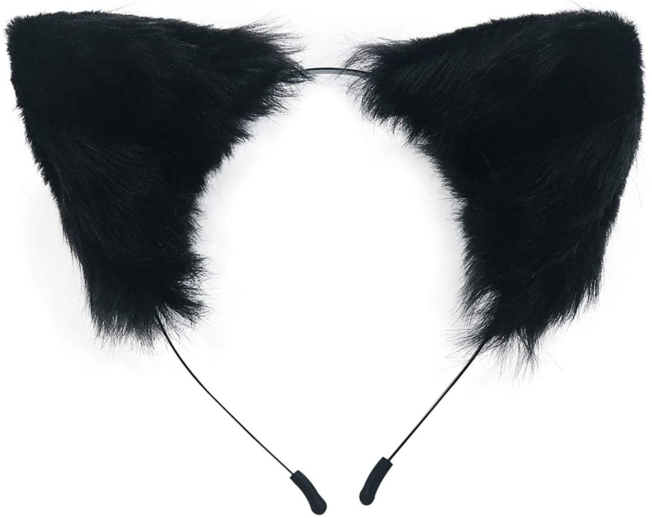 BLACK MOUSE EARS ADULT HAT ski cap animal costume white furries mickey minnie 