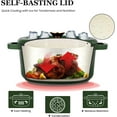 thumbnail image 4 of Overmont Enameled Cast Iron Dutch Oven - 4.5QT Pot with Lid Cookbook & Cotton Potholders - Heavy-Duty Cookware for Braising, Stews, Roasting, Bread Baking green, 4 of 9