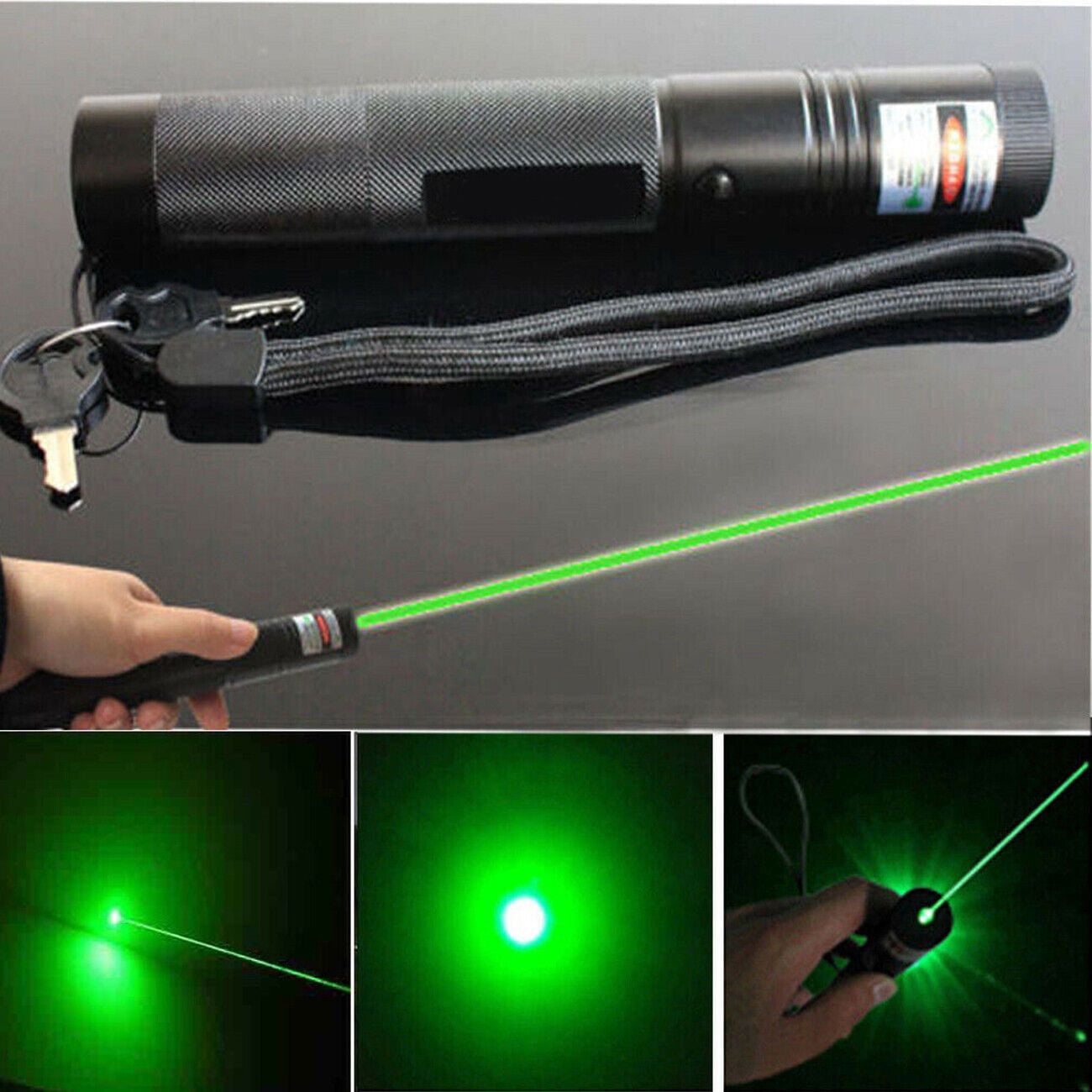 Green Laser Pointer Pen Assassin Visible Lazer+Battery+Charger 1mw