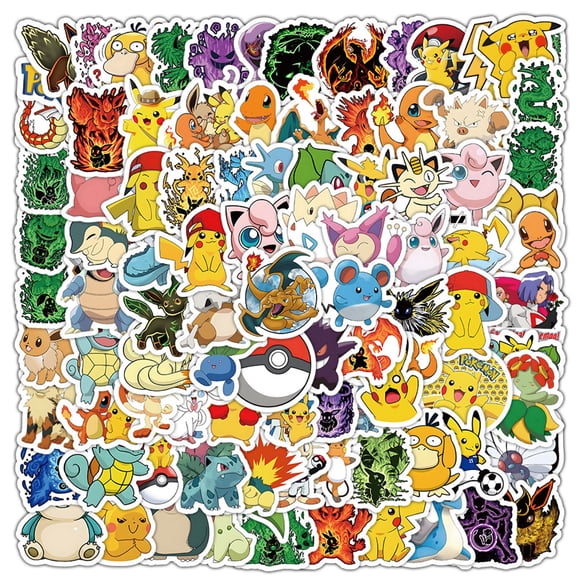Forfamy 100Pcs CartoonStickers for Kids, Kid Party Favors Fun Stickers Cute Cartoon Stickers for Water Bottles Laptop Phone Skateboard Guitar Notebook Computer Luggage